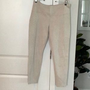 Athleta little beige Delaney textured moto tights. Legging size large